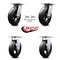 Service Caster 8 Inch Rubber on Steel Caster Set with Roller Bearing 2 Swivel Lock and 2 Rigid SCC-35S820-RSR-BSL-2-R-2 - alternate 7